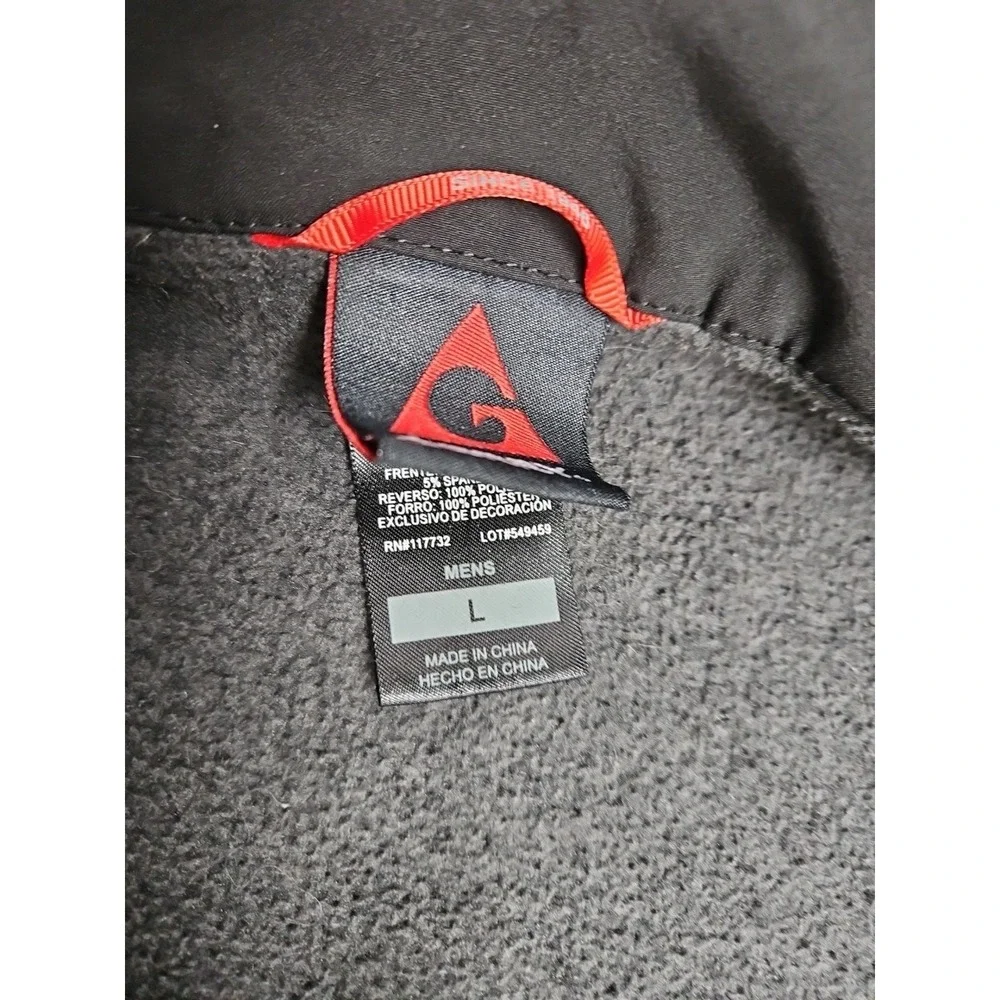 Gerry Men's Full Zip Mixed Media Jacket Size Large Black And Gray